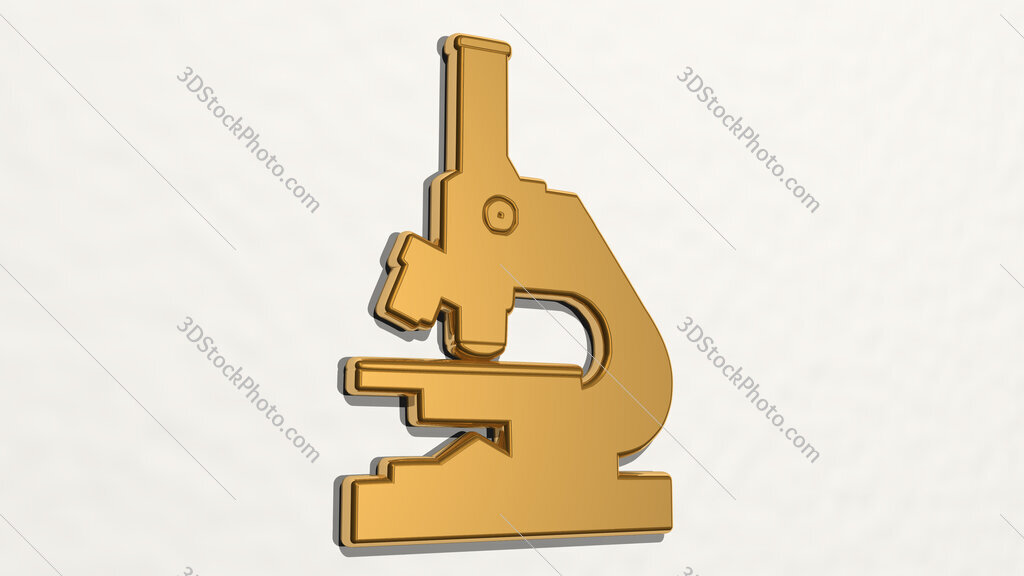 microscope 3D drawing icon