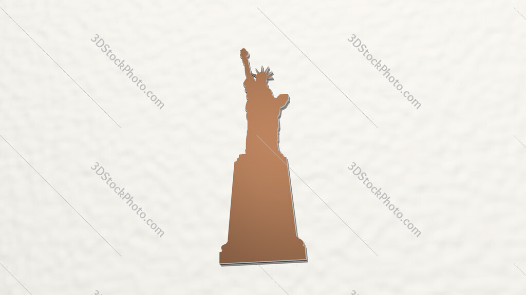 Statue of Liberty New York 3D drawing icon