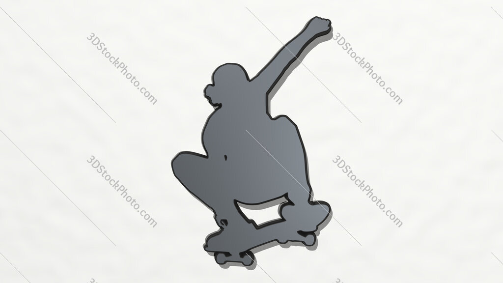 athletic sport activity 3D drawing icon