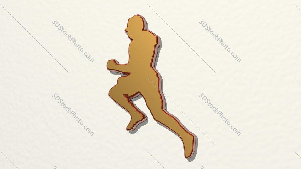 athletic sport activity 3D drawing icon