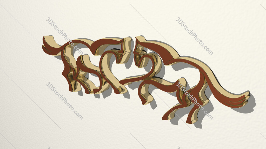 horse 3D drawing icon