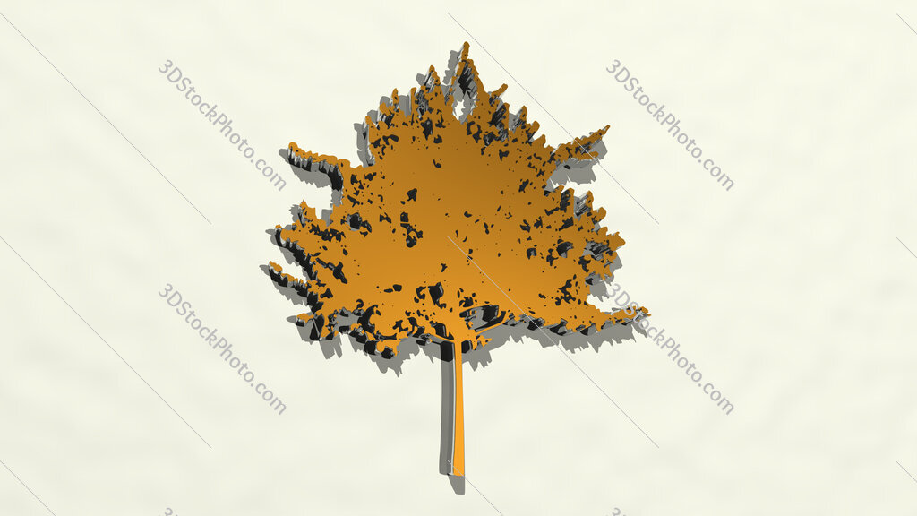 small tree 3D drawing icon