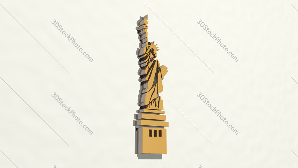New York 3D drawing icon