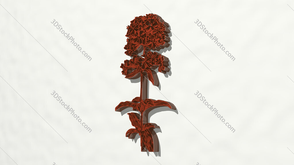 flower 3D drawing icon