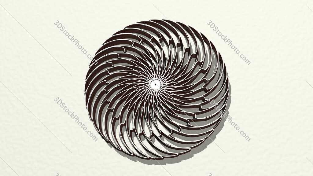 circle pattern of geometry 3D drawing icon