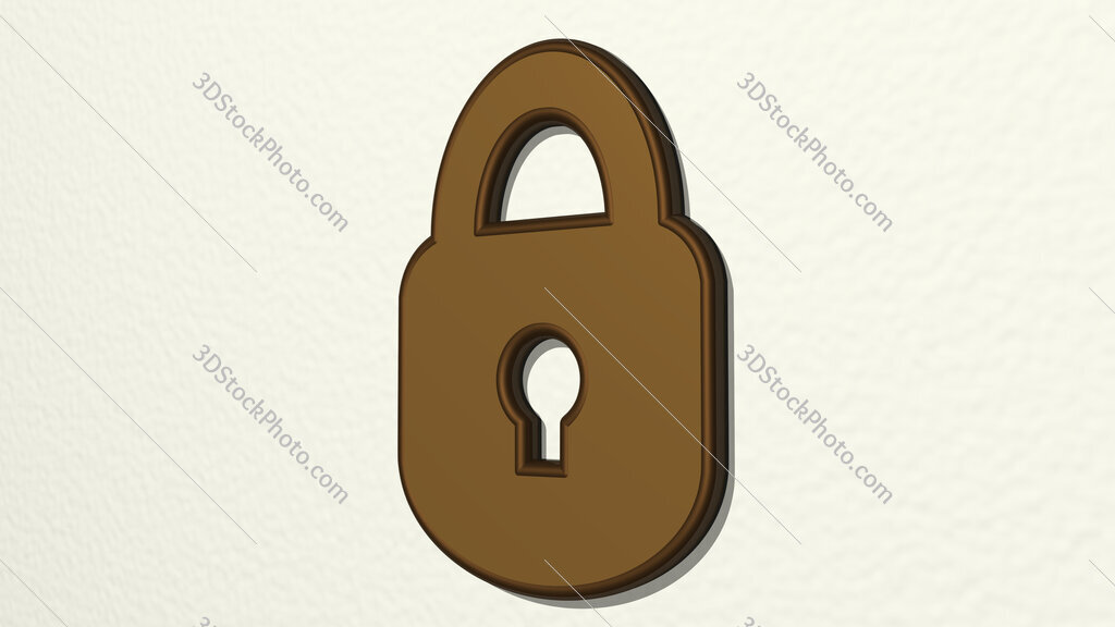 lock 3D drawing icon