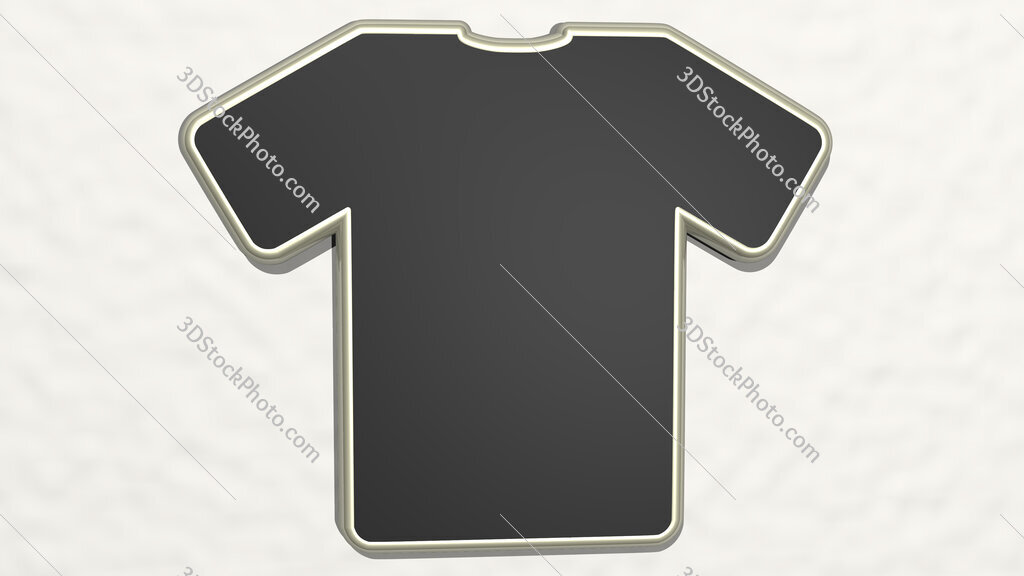 t-shirt sign 3D drawing icon