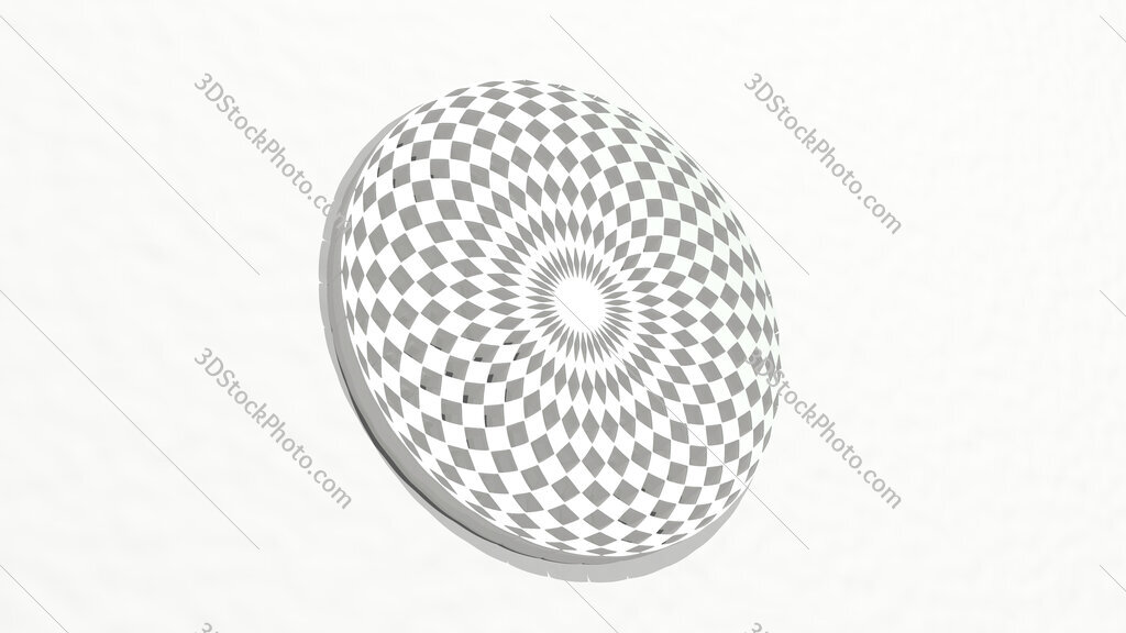 hypnotic pattern in circle 3D drawing icon