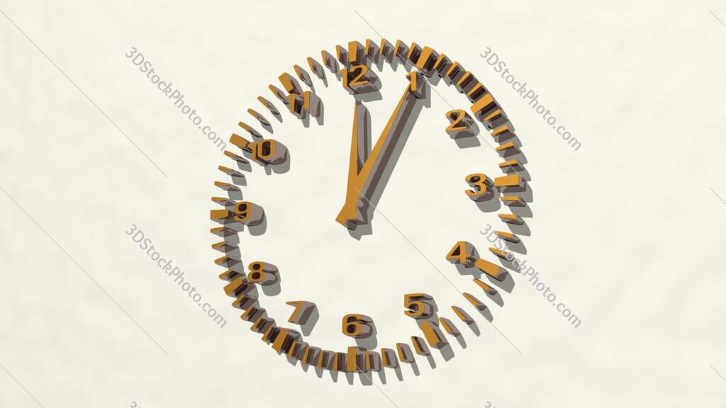 wall clock 3D drawing icon