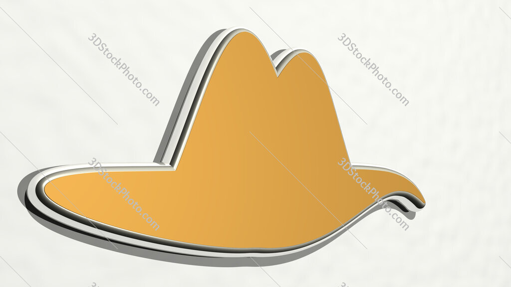 hat 3D drawing icon