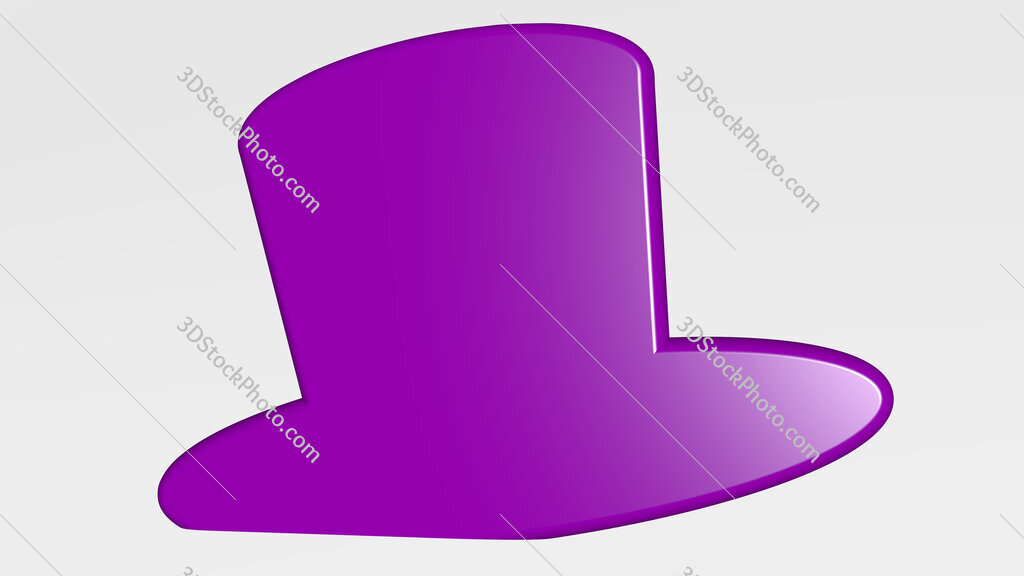 hat 3D icon casting shadow
