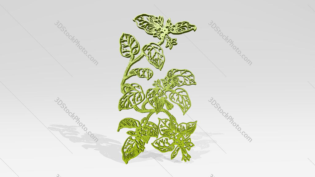 plant 3D icon casting shadow