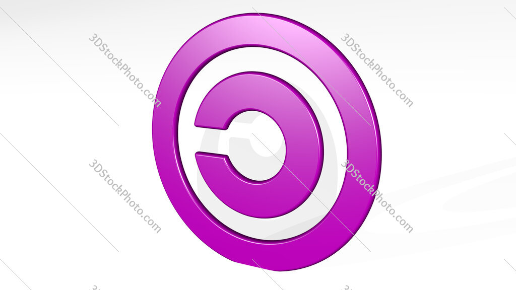 copyright 3D icon casting shadow