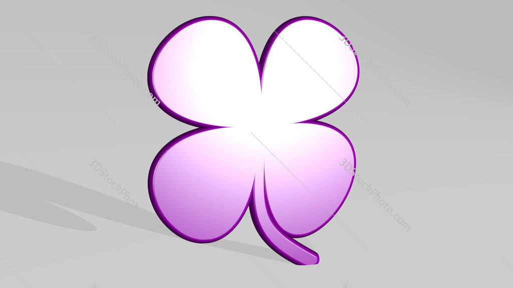 leaf 3D icon casting shadow