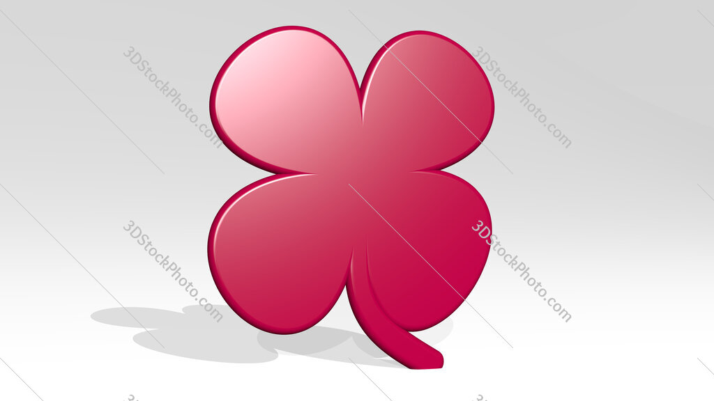 leaf 3D icon casting shadow