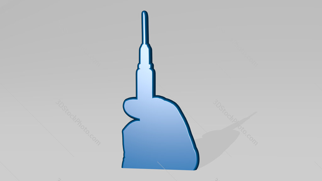 medical needle 3D icon casting shadow