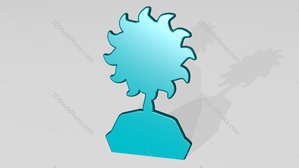 trophy 3D icon casting shadow