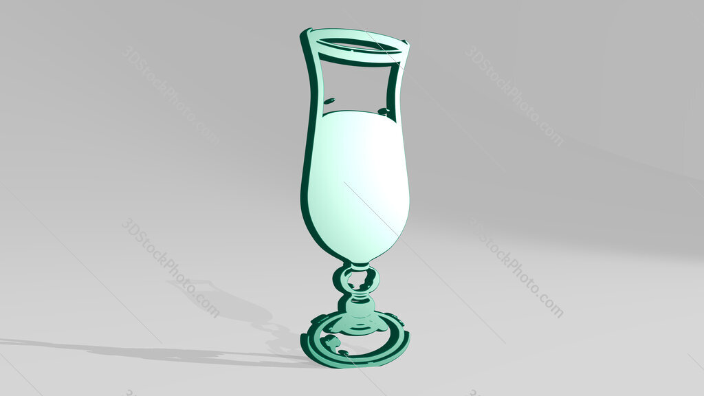 glass 3D icon casting shadow