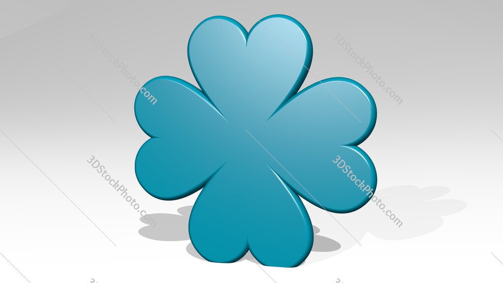 leaf 3D icon casting shadow