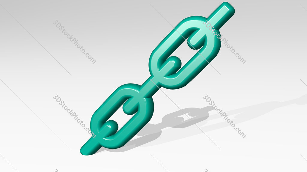 chain 3D icon casting shadow