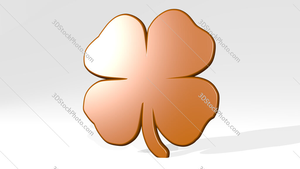 leaf 3D icon casting shadow