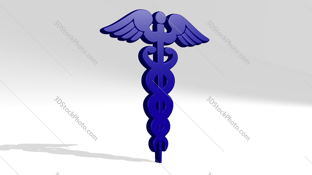 medical symbol 3D icon casting shadow