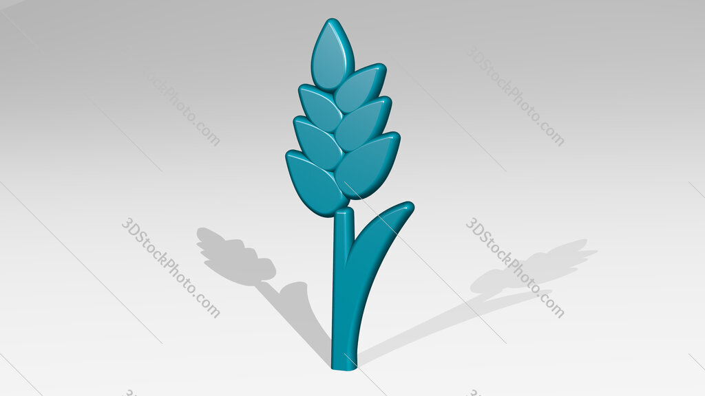 plant 3D icon casting shadow