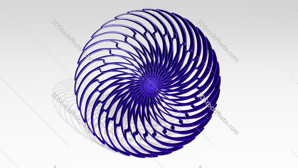 circle pattern of geometry 3D icon casting shadow