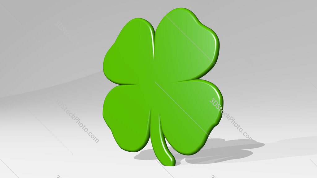 leaf 3D icon casting shadow