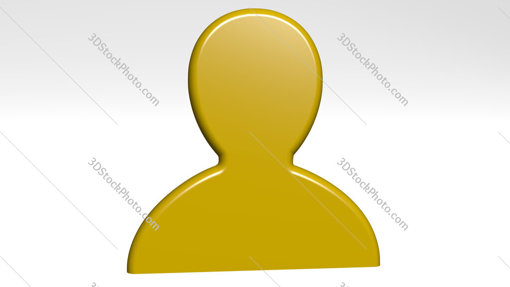 basic profile 3D icon casting shadow