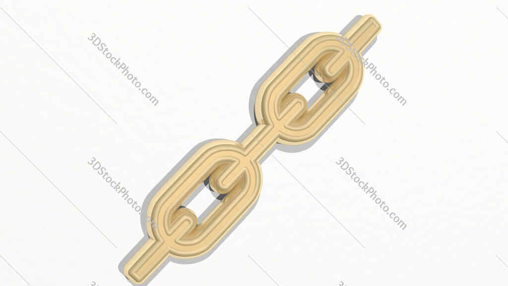 chain 3D drawing icon