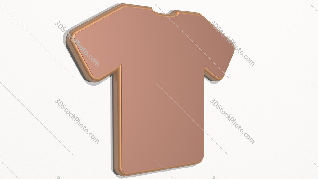 t-shirt 3D drawing icon