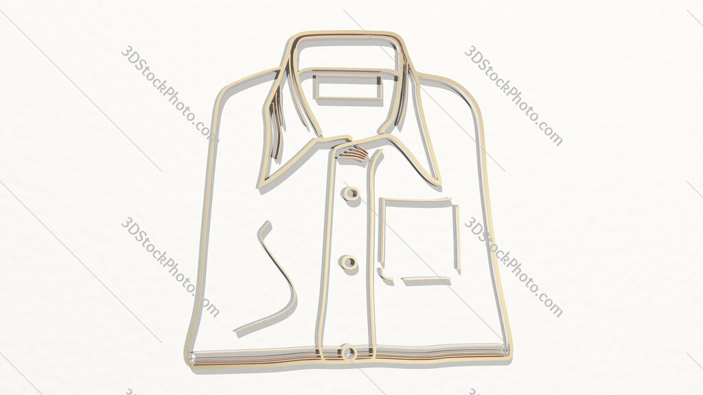 shirt 3D drawing icon