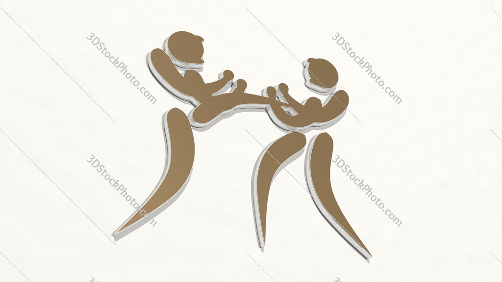 boxing 3D drawing icon