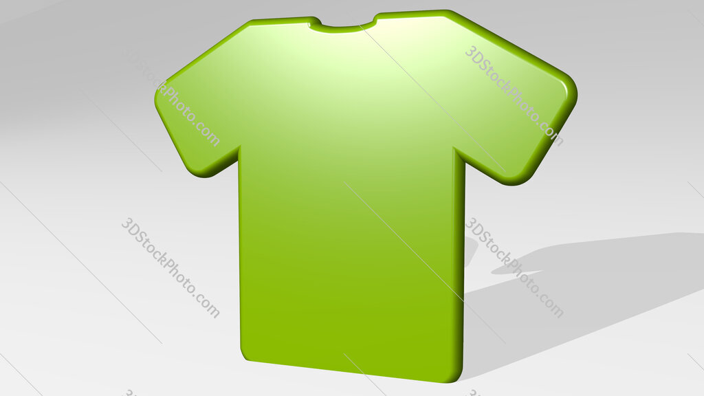 t-shirt 3D icon casting shadow