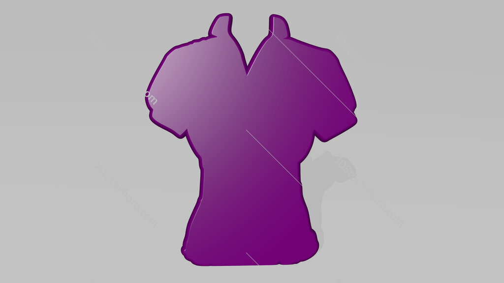shirt 3D icon casting shadow