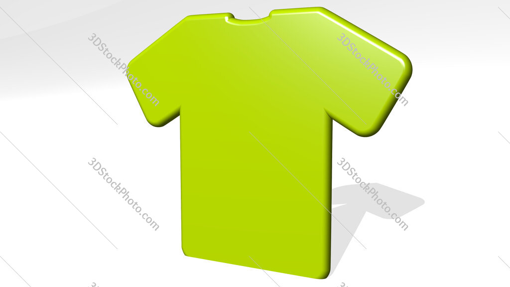 t-shirt sign 3D icon casting shadow