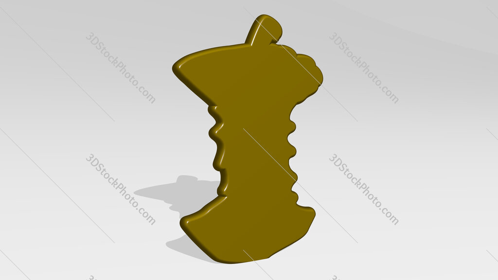 apple 3D icon casting shadow