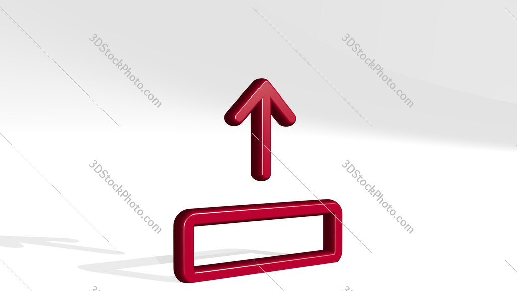 move up 3D icon casting shadow