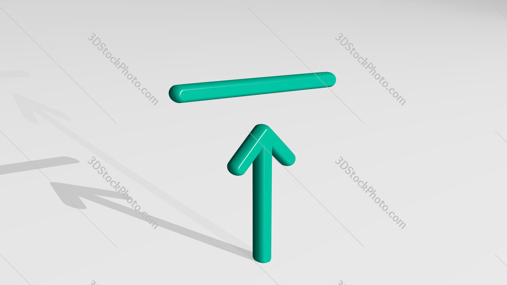 move up 3D icon casting shadow