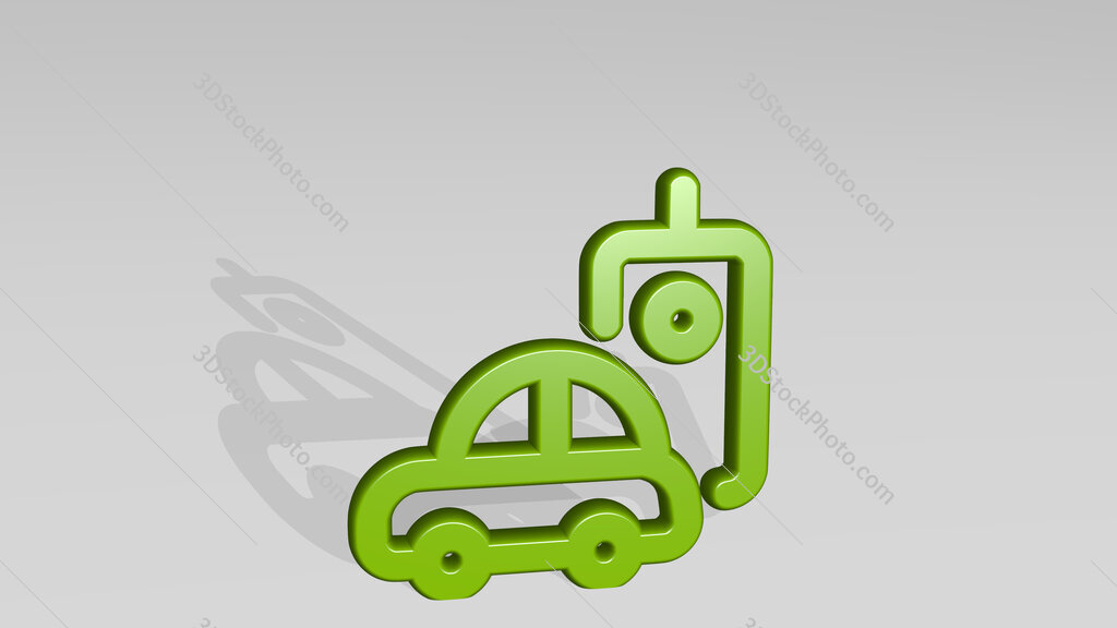 toys car 3D icon casting shadow