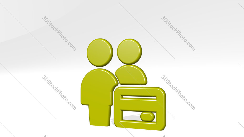 multiple actions credit card 3D icon casting shadow