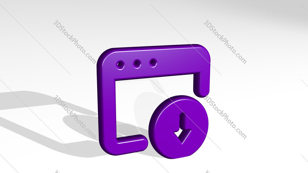 app window download 3D icon casting shadow