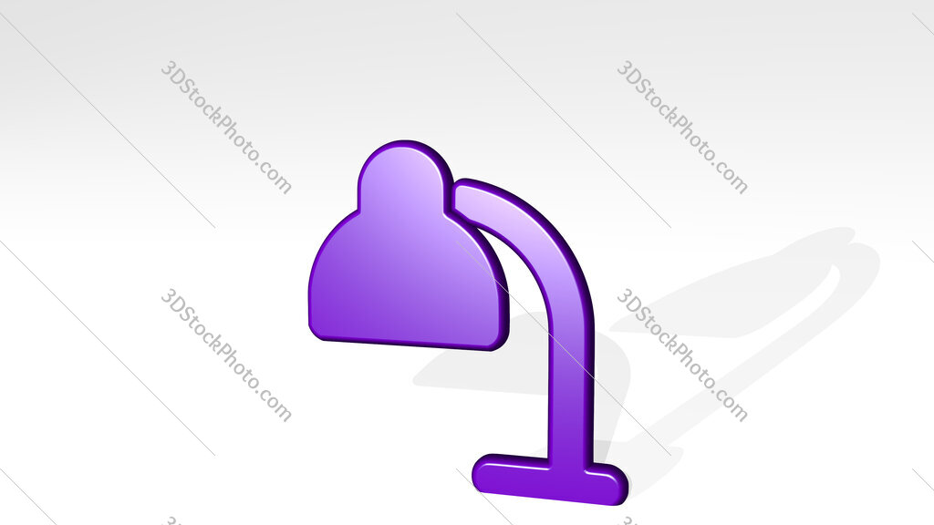 table lamp hanging 3D icon casting shadow