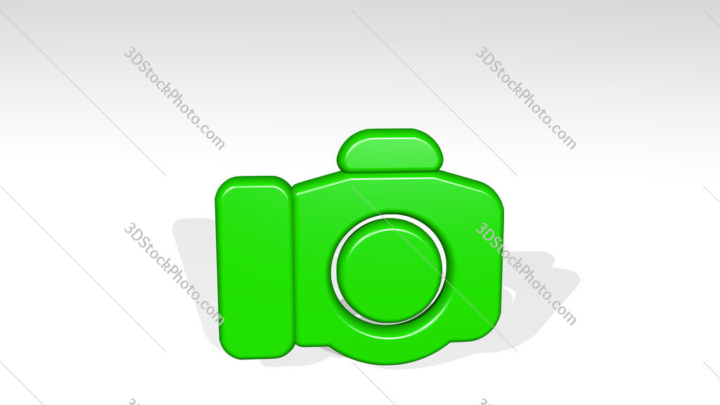 camera 3D icon casting shadow
