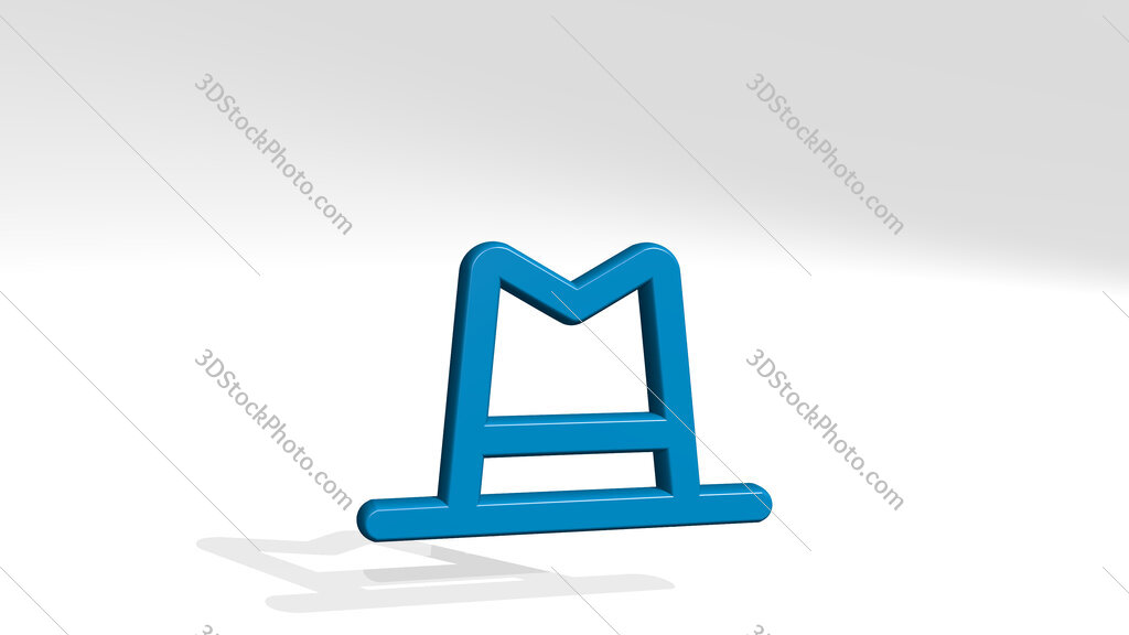 hat 3D icon casting shadow