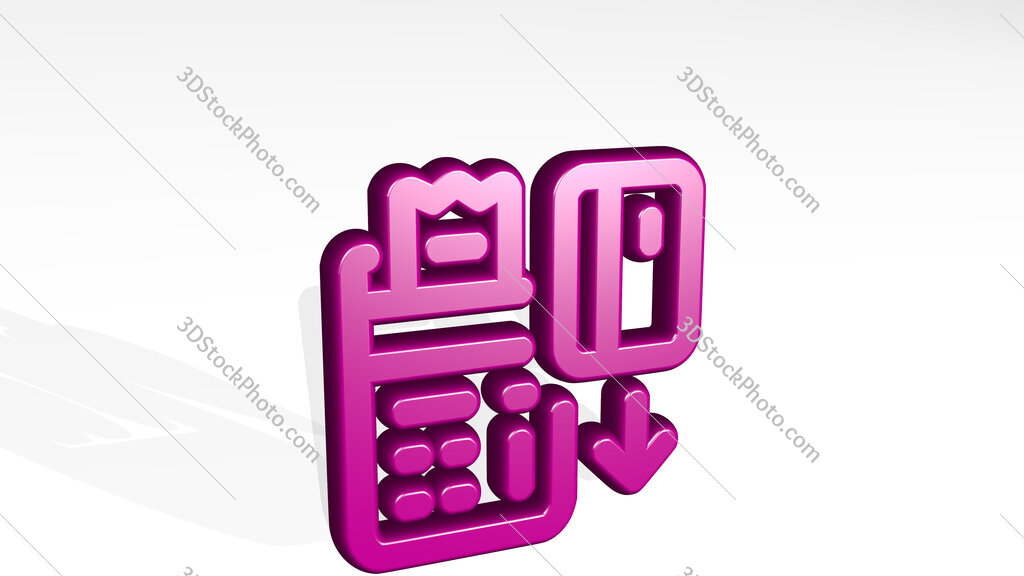 credit card payment 3D icon casting shadow