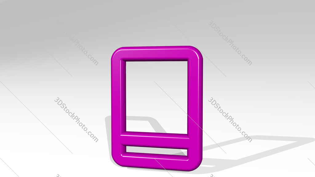 tablet 3D icon casting shadow