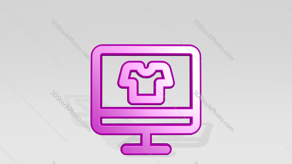 e commerce apparel 3D icon casting shadow