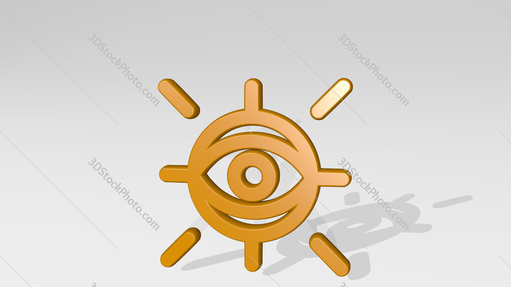 seo eye 3D icon casting shadow